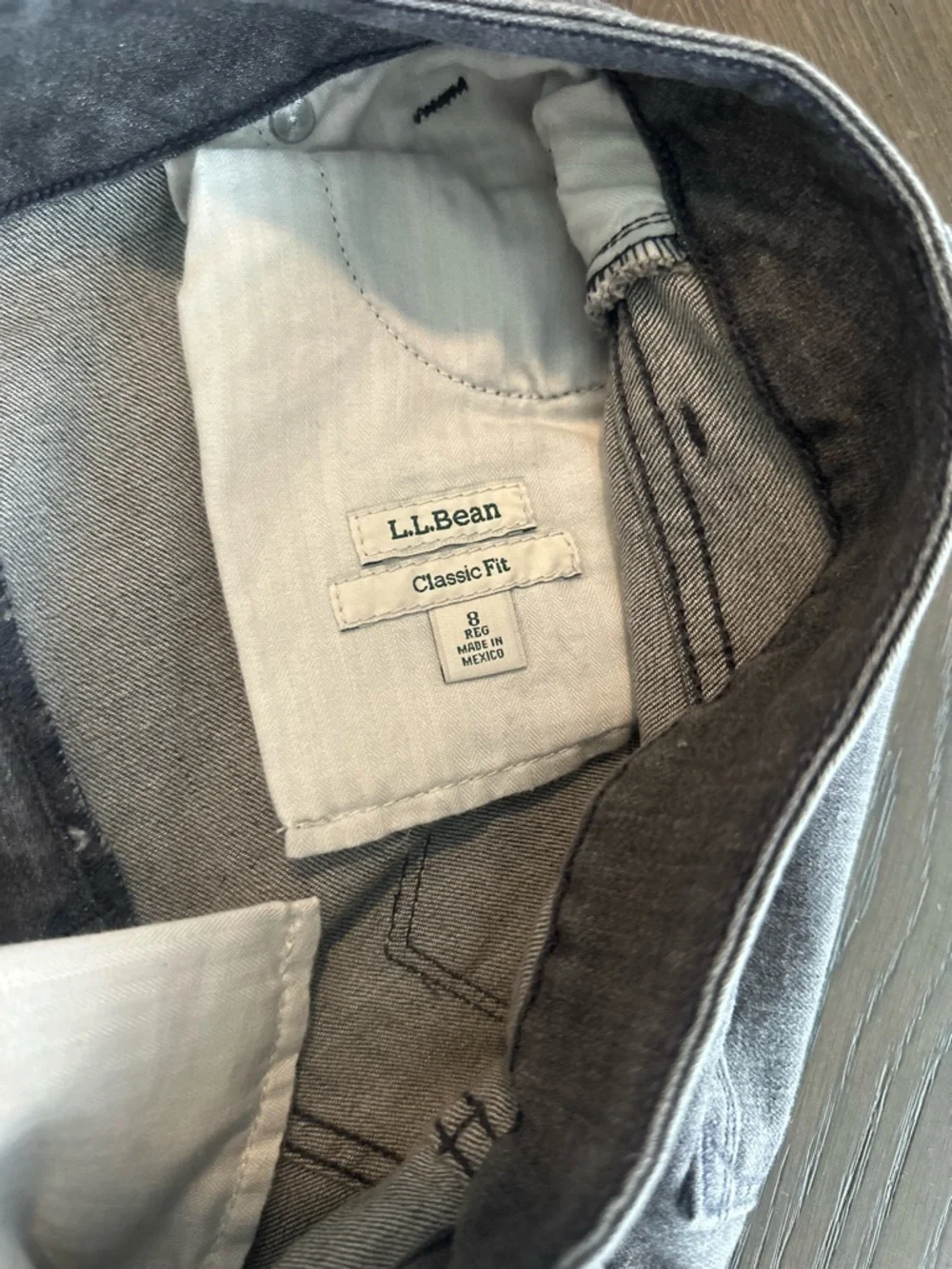 L.L. Bean Gray Classic Fit Denim Pants - Picture 2 of 3